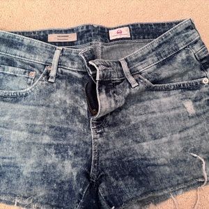 AG adriano goldschmied denim shorts , distressed